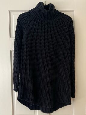 Element Black Chunky Turtleneck Tunic Sweater